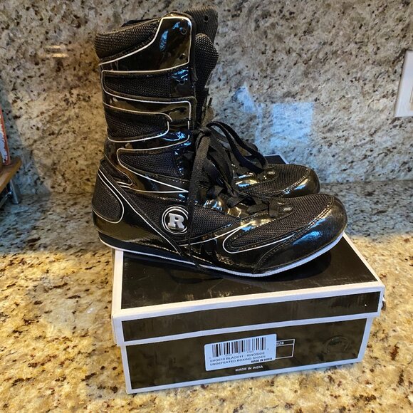 Ringside Men's Boxing Shoes W/Box Black Size 11 "Undefeated" - Picture 7 of 9